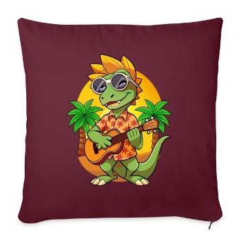 Lustige Eidechse Cartoon Sommer Strand Sonnenbrille - Sofakissenbezug 45 x 45 cm - Burgunderrot - Vorne
