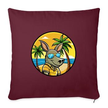 Aardvark Funny Cartoon Lunettes de soleil de plage d’été - Housse de coussin décorative 45 x 45 cm - bordeaux - Devant