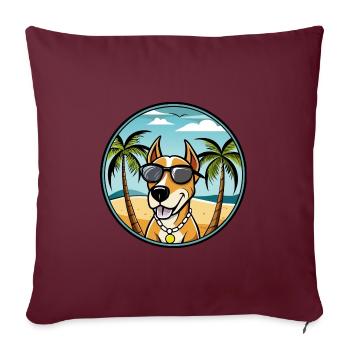 Transsilvanischer Windhund Rasse Cartoon Sonnenbrille - Sofakissenbezug 45 x 45 cm - Burgunderrot - Vorne