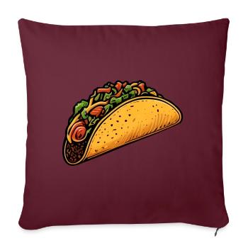 Tacos - Sofakissenbezug 45 x 45 cm - Burgunderrot - Vorne