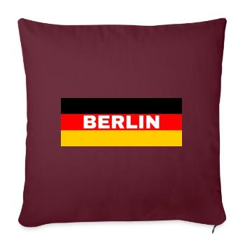 La ville de Berlin sous pavillon allemand - Housse de coussin décorative 45 x 45 cm - bordeaux - Devant