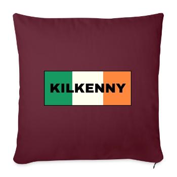 Kilkenny City in Irish Flag - Sofa pillowcase 17,3'' x 17,3'' (45 x 45 cm) - burgundy - Front