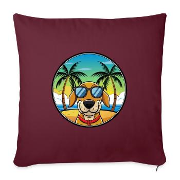 Transsilvanischer Windhund Rasse Cartoon Sonnenbrille - Sofakissenbezug 45 x 45 cm - Burgunderrot - Vorne
