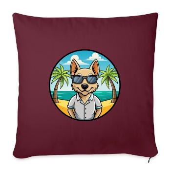 Braque Saint Germain Hunderasse Cartoon Sonnenbrille - Sofakissenbezug 45 x 45 cm - Burgunderrot - Vorne