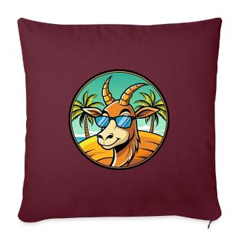 Antelope Funny Cartoon Summer Beach Sunglasses - Sofa pillowcase 17,3'' x 17,3'' (45 x 45 cm) - burgundy - Front