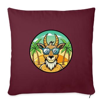Antelope Funny Cartoon Summer Beach Sunglasses - Sofa pillowcase 17,3'' x 17,3'' (45 x 45 cm) - burgundy - Front