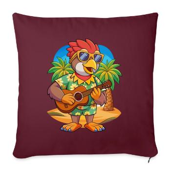 Lunettes de soleil Funny Hawk Summer Beach Hawaïen - Housse de coussin décorative 45 x 45 cm - bordeaux - Devant