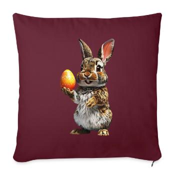 Hase - Sofakissenbezug 45 x 45 cm - Burgunderrot - Vorne