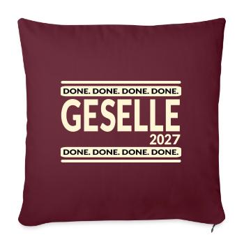 Ausbildung Geselle 2027 - Sofakissenbezug 45 x 45 cm - Burgunderrot - Vorne