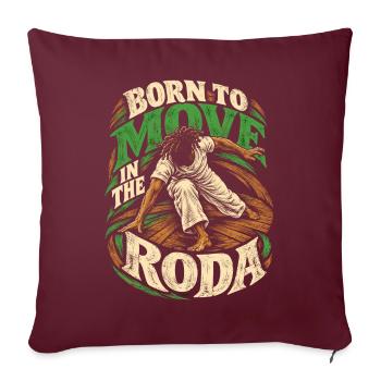 Capoeira Move In The Roda - Sofakissenbezug 45 x 45 cm - Burgunderrot - Vorne