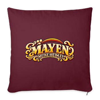 Mayen – Meine Heimat Retro Schriftzug - Sofakissenbezug 45 x 45 cm - Burgunderrot - Vorne