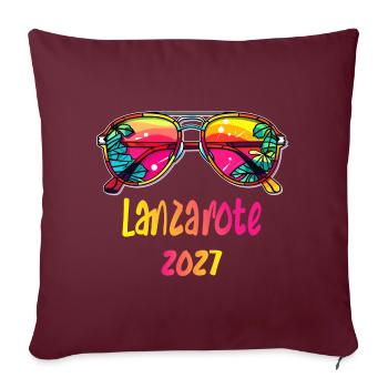Lanzarote Sonnenbrille 2027 - Sofakissenbezug 45 x 45 cm - Burgunderrot - Vorne