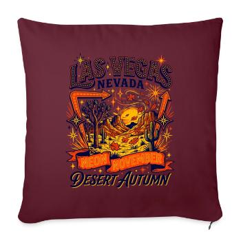Las Vegas Desert Autumn Neon November - Sofakissenbezug 45 x 45 cm - Burgunderrot - Vorne