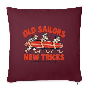 Old Sailors New Tricks Abschlag - Sofakissenbezug 45 x 45 cm - Burgunderrot - Vorne