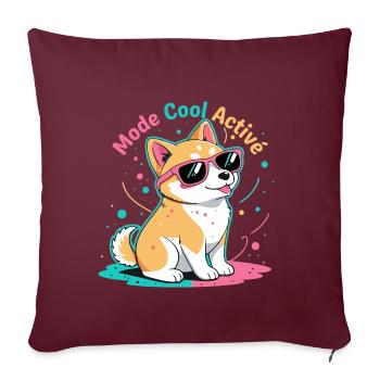 Corgi-Modus Cool Active - Sofakissenbezug 45 x 45 cm - Burgunderrot - Vorne