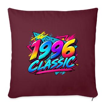 1996 Classic Retro Neon - Sofakissenbezug 45 x 45 cm - Burgunderrot - Vorne