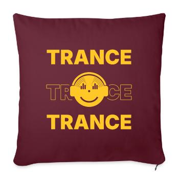 Trance Trance Trance - Happy Vinyl DJ - Sofakissenbezug 45 x 45 cm - Burgunderrot - Vorne