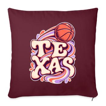 Texas Hoop Swirl - Sofakissenbezug 45 x 45 cm - Burgunderrot - Vorne
