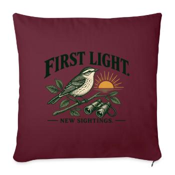 First Light New Sightings Garten Vögel - Sofakissenbezug 45 x 45 cm - Burgunderrot - Vorne