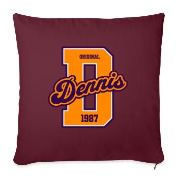 Dennis Original 1987 College Sport Vintage - Sofakissenbezug 45 x 45 cm - Burgunderrot - Vorne