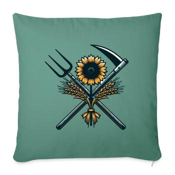 Agriculture Logo - Sofa pillowcase 17,3'' x 17,3'' (45 x 45 cm) - cypress green - Front
