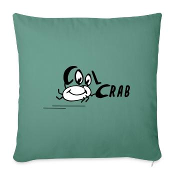 Cool Crab Coole Krabbe baby lustiges Bild funny - Sofakissenbezug 45 x 45 cm - Tanngrün - Vorne