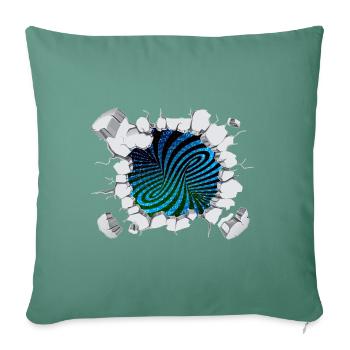 Matrix eddy current breaks out - Sofa pillowcase 17,3'' x 17,3'' (45 x 45 cm) - cypress green - Front