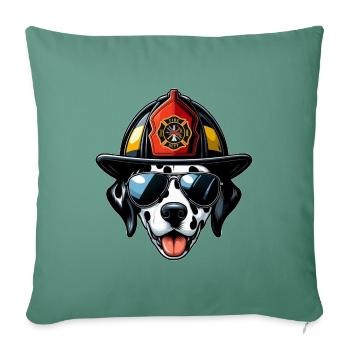 Fire Brigade Dalmatians - Sofa pillowcase 17,3'' x 17,3'' (45 x 45 cm) - cypress green - Front