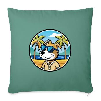 Sporting Lucas Terrier Hunderasse Cartoon Beach - Sofakissenbezug 45 x 45 cm - Tanngrün - Vorne