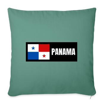 Drapeau du Panama - Housse de coussin décorative 45 x 45 cm - vert sapin - Devant