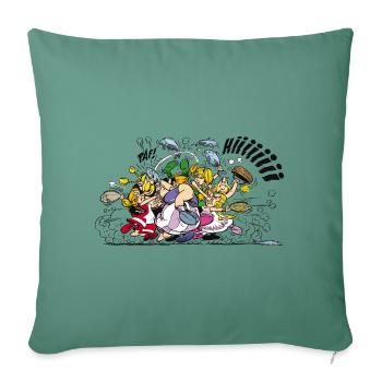 Asterix & Obelix Begarre Gauloise - Housse de coussin décorative 45 x 45 cm - vert sapin - Devant