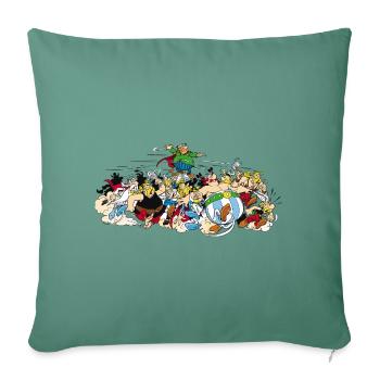 Asterix Gauls Attack - Sofa pillowcase 17,3'' x 17,3'' (45 x 45 cm) - cypress green - Front