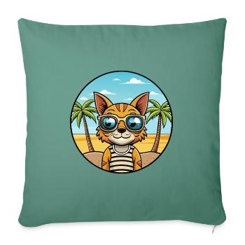 Ocicat Breed Cartoon Sonnenbrille Strand - Sofakissenbezug 45 x 45 cm - Tanngrün - Vorne