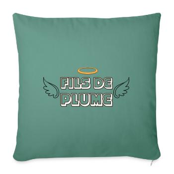Fils de Plume  - Housse de coussin décorative 45 x 45 cm - vert sapin - Devant