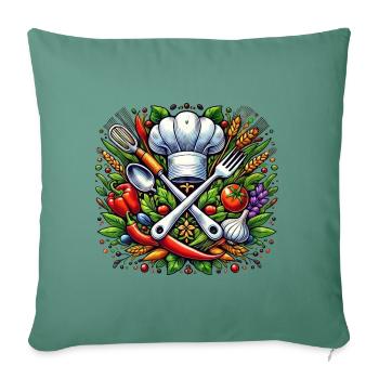 Koch Logo - Sofa pillowcase 17,3'' x 17,3'' (45 x 45 cm) - cypress green - Front