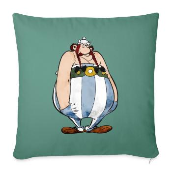 Asterix Obelix Hände In Den Taschen - Sofakissenbezug 45 x 45 cm - Tanngrün - Vorne