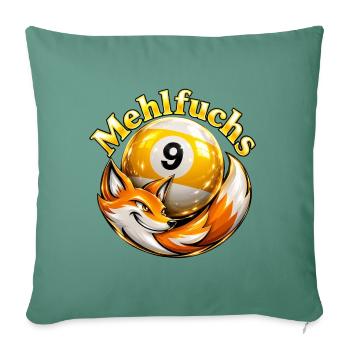 9Ball Billard Mehlfuchs  - Sofakissenbezug 45 x 45 cm - Tanngrün - Vorne