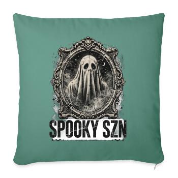 Gruseliges Szn-T-Shirt — Retro 90er-Jahre-Bootleg-Halloween - Sofakissenbezug 45 x 45 cm - Tanngrün - Vorne