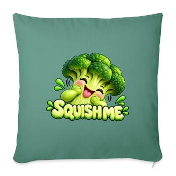Squishme Brokkoli Cartoon - Sofakissenbezug 45 x 45 cm - Tanngrün - Vorne