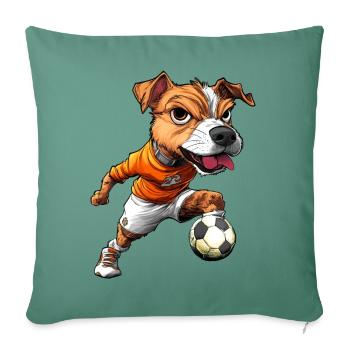 JRT Fussball - Sofakissenbezug 45 x 45 cm - Tanngrün - Vorne