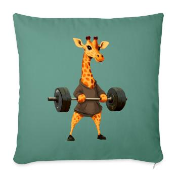 Trainer Giraffe - Sofakissenbezug 45 x 45 cm - Tanngrün - Vorne