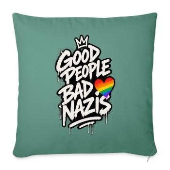 Good People gegen Nazis - Sofakissenbezug 45 x 45 cm - Tanngrün - Vorne