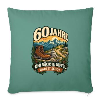 60 Jahre Gipfelsturm - Sofakissenbezug 45 x 45 cm - Tanngrün - Vorne