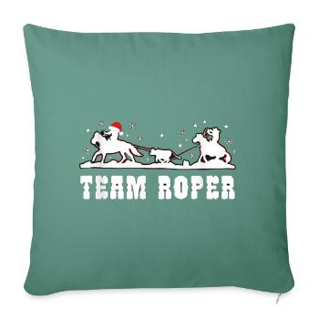 Team Roper Rodeo Cowboy Lasso Weihnachten - Sofakissenbezug 45 x 45 cm - Tanngrün - Vorne