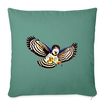 Harpyie fliegt - Sofakissenbezug 45 x 45 cm - Tanngrün - Vorne
