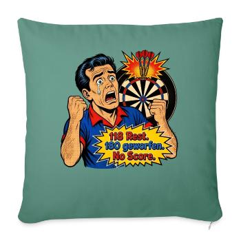 PopArt Dartscheibe - Sofakissenbezug 45 x 45 cm - Tanngrün - Vorne