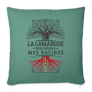 Das Camargue My Heart My Roots T-Shirt Cadea... - Sofakissenbezug 45 x 45 cm - Tanngrün - Vorne