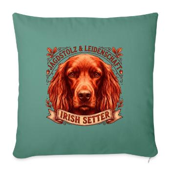 Irish Setter: Stolz und Leidenschaft - Sofakissenbezug 45 x 45 cm - Tanngrün - Vorne