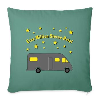 eine million sterne hotel luxus wohnmobil - Sofakissenbezug 45 x 45 cm - Tanngrün - Vorne