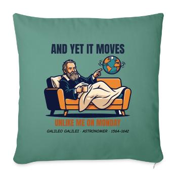 Galilei – And Yet It Moves - Sofakissenbezug 45 x 45 cm - Tanngrün - Vorne